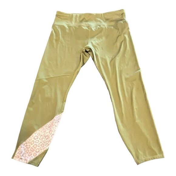 NWOT Soulgani XL Army Green Bali Beach Babe Leggings Sz 1X - Picture 2 of 7